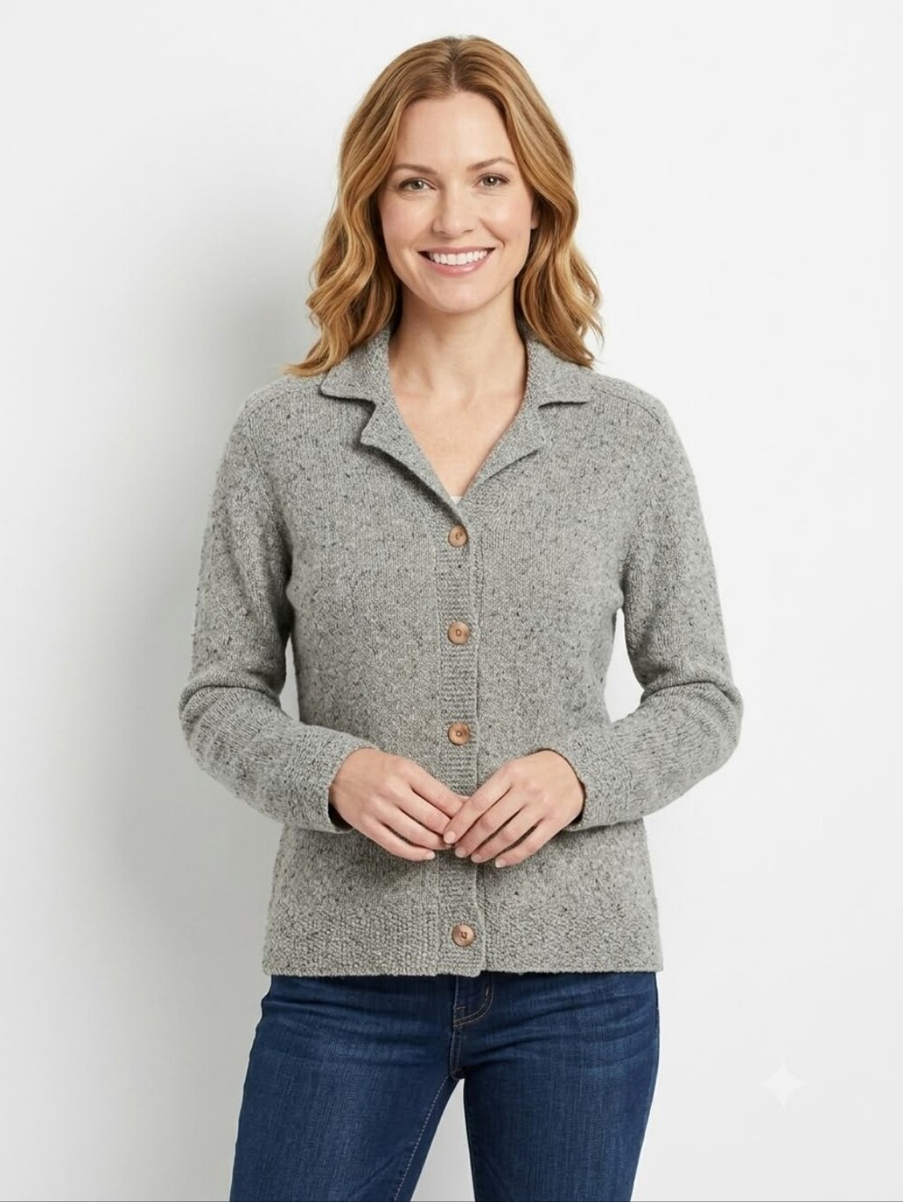 Croft & Barrow Brown Button-Front Cardigan